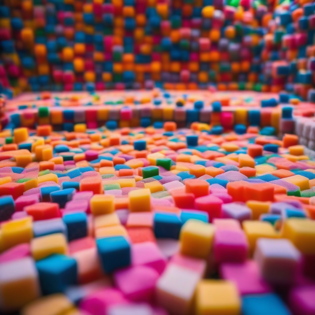 Colorful foam block pit